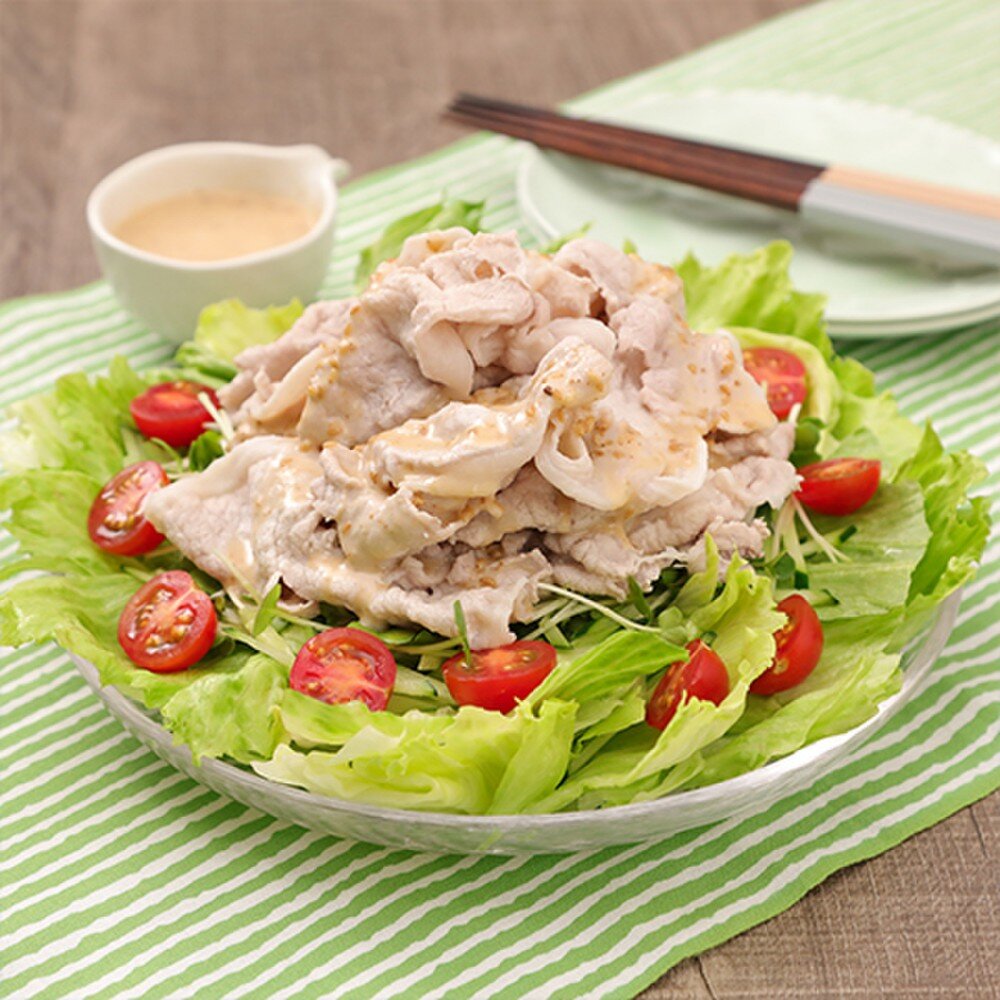 しっとり柔らか♪野菜たっぷり冷しゃぶ